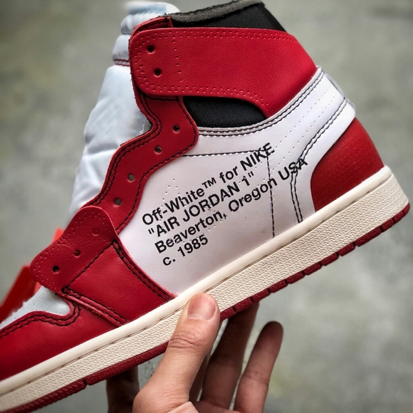 NIKE OFF-WHITE x Air Jordan 1 White AJ1 Ow- AQ0818-100